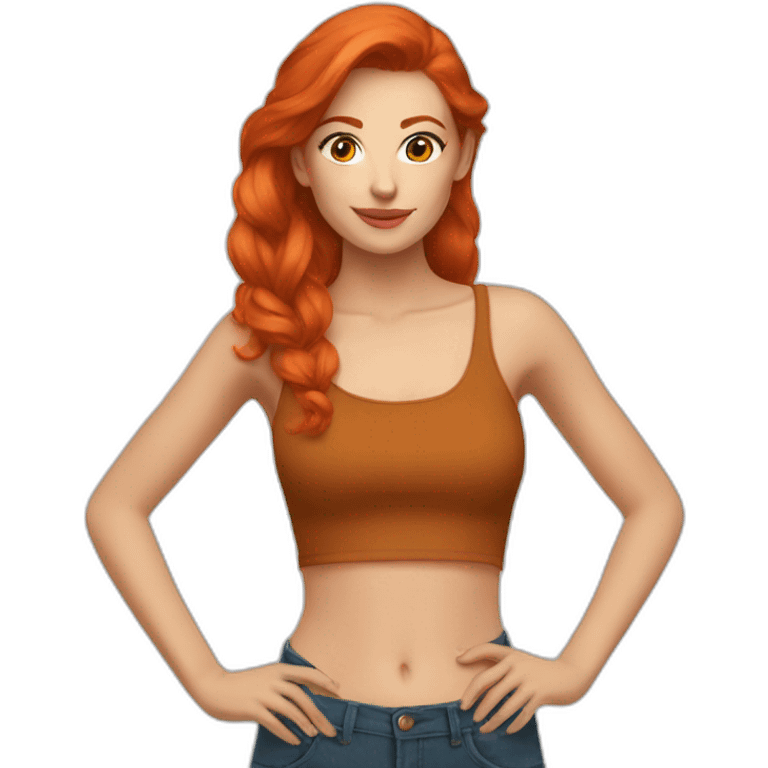 Rousse crop top emoji