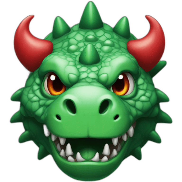 Green Tarasque six paws red horns emoji