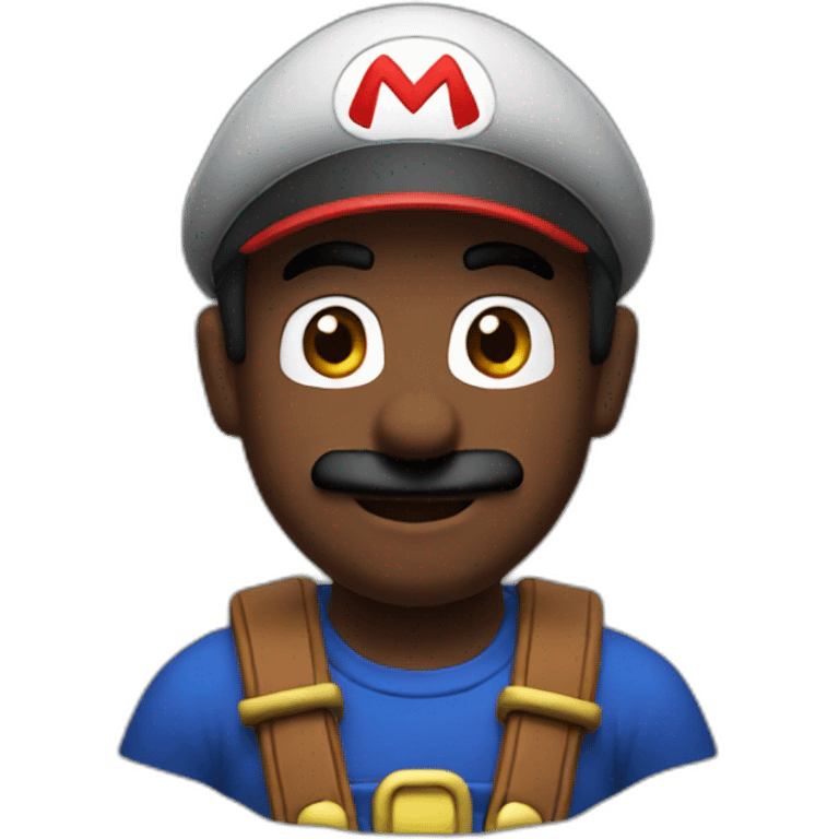 black mario emoji