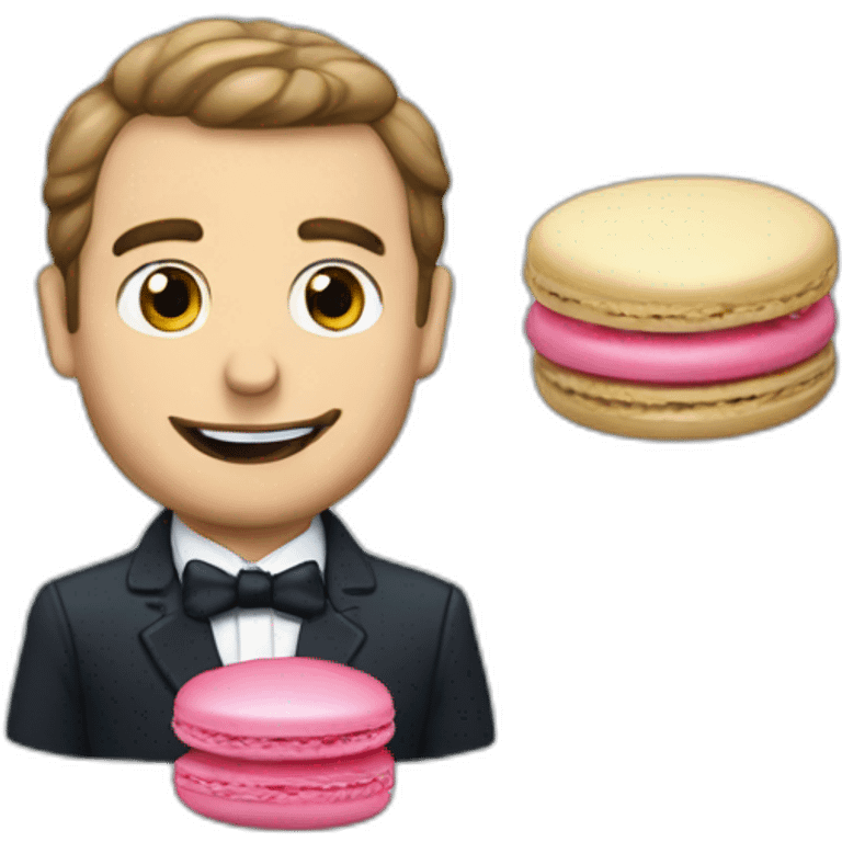 Macron eat macarons  emoji