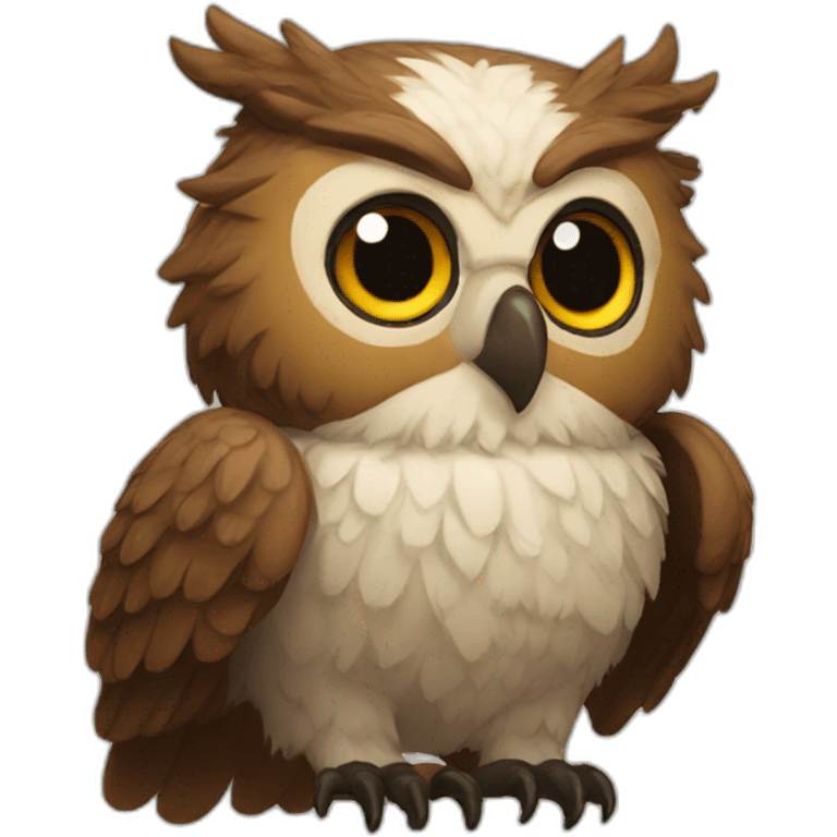 Owl bear griffin emoji