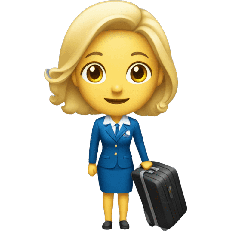 FLIGHT ATTENDANT WITH A LUGGAGE emoji