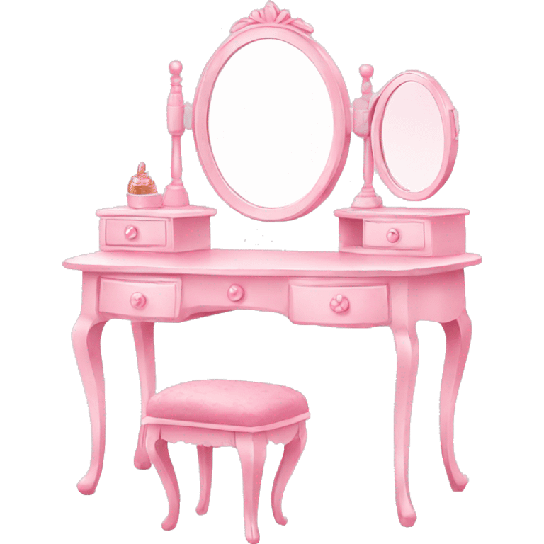 dressing table kawaii pink emoji