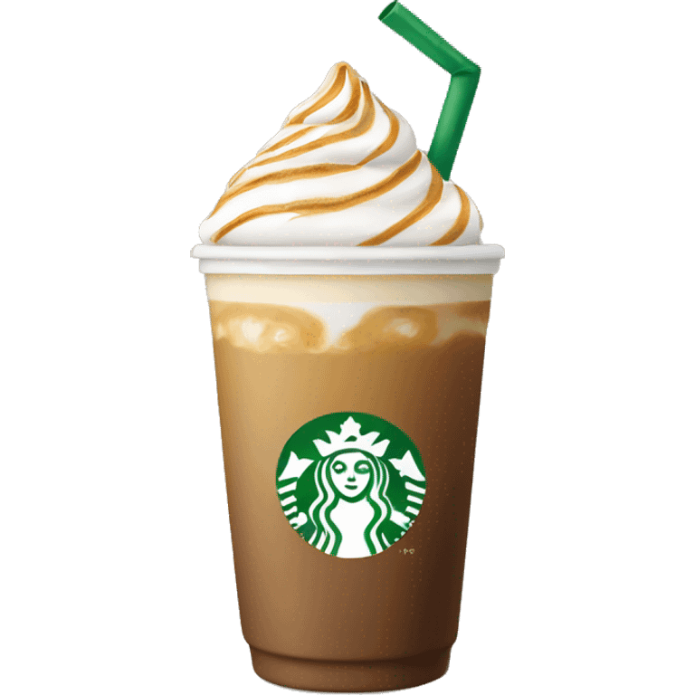 Starbucks latte with straw  emoji