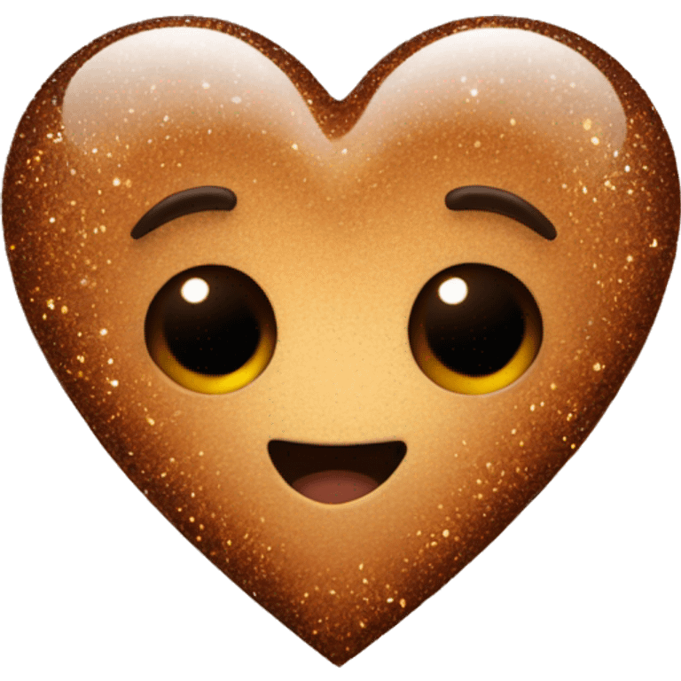 Brown heart with sparkle emoji