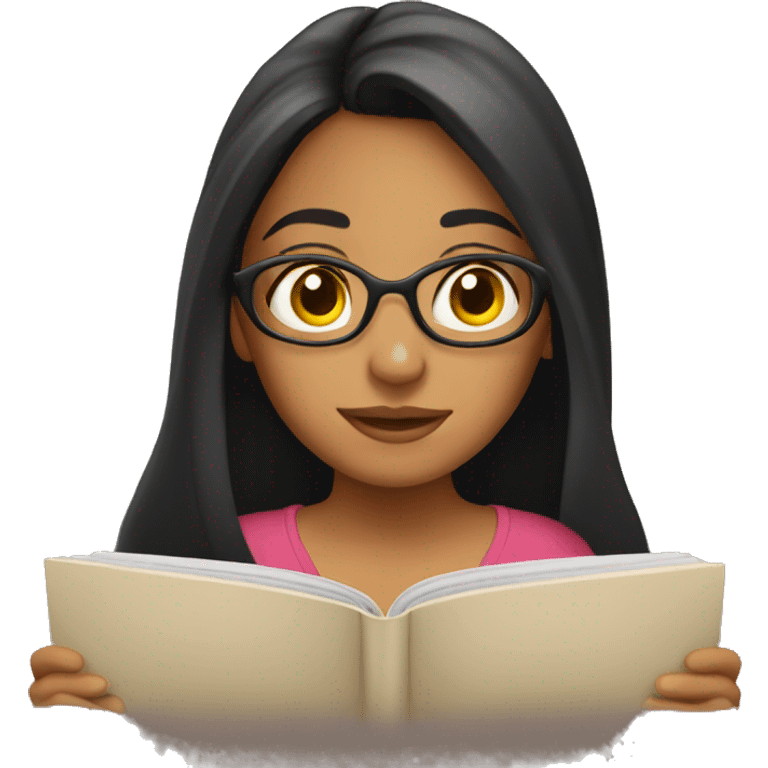 Latina Girl reading emoji