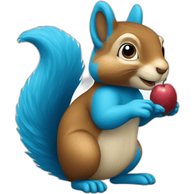 blue pear squirrel emoji