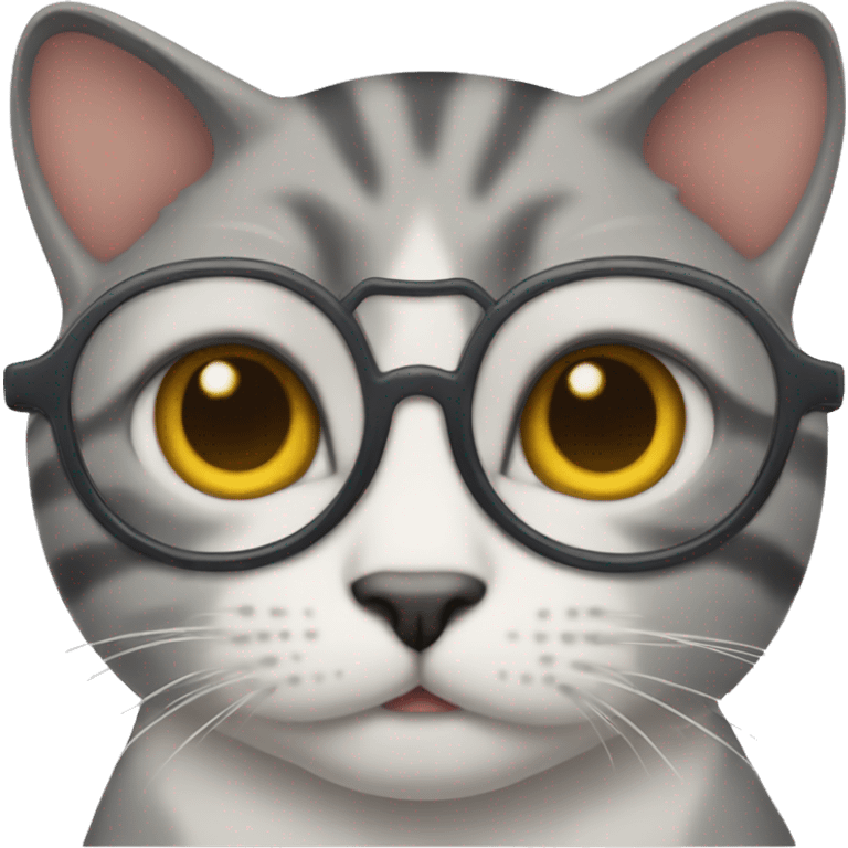 Intellectual cat emoji