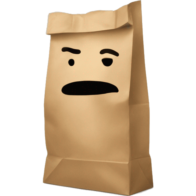 Person feeling shame with paper bag over their head emoji