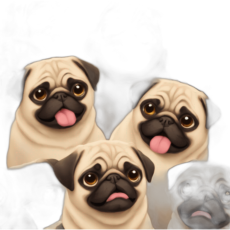 Pug emotion emoji