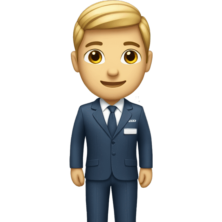 Flight attendant male emoji