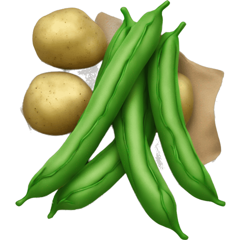 green beans and potatoes  emoji