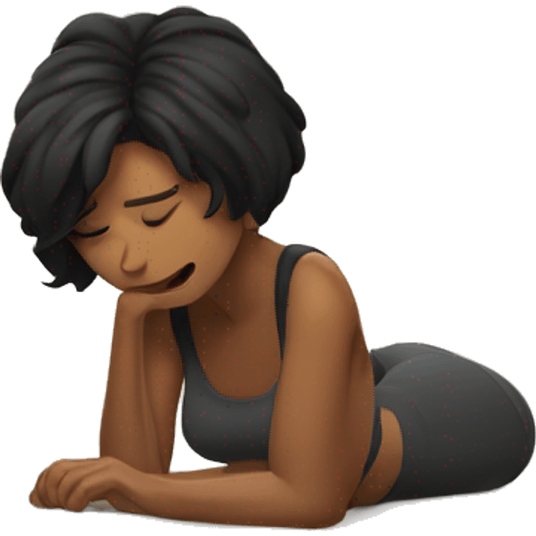 Chica negra durmiendo  emoji