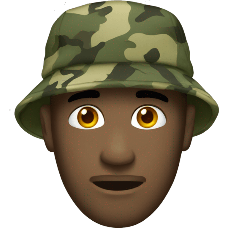 Camouflage cap emoji