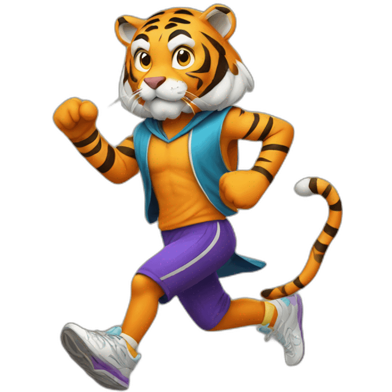 jogging tiger wizard emoji