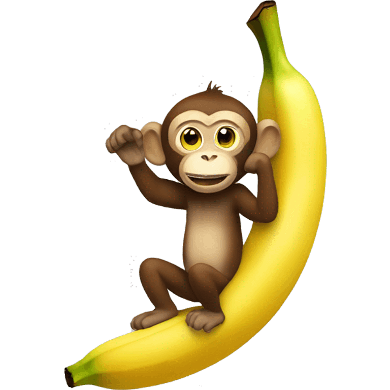 banana with monkey emoji