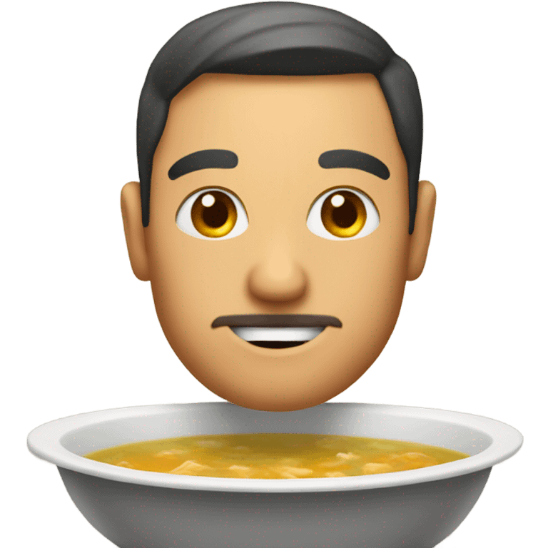 Man in a bowl of soup  emoji