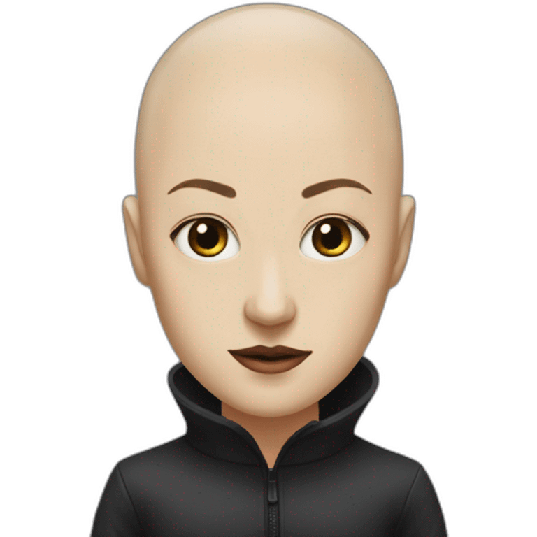 Evey Hammond from V for Vendetta without hair bald head emoji