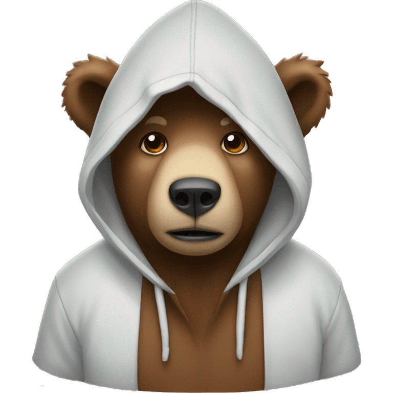 Bear with a hoodie  emoji