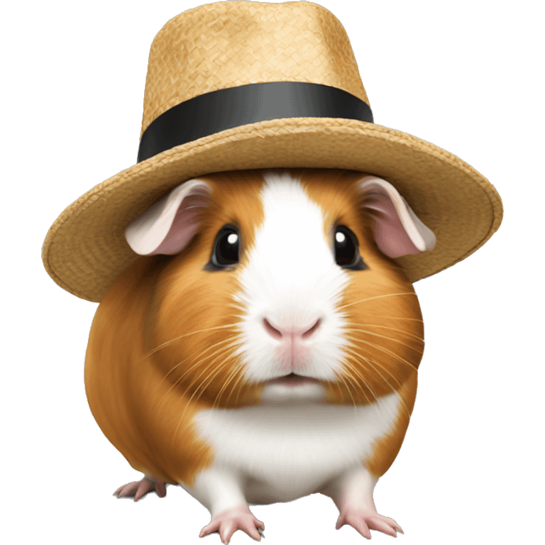 Guinea pig wearing a hat emoji