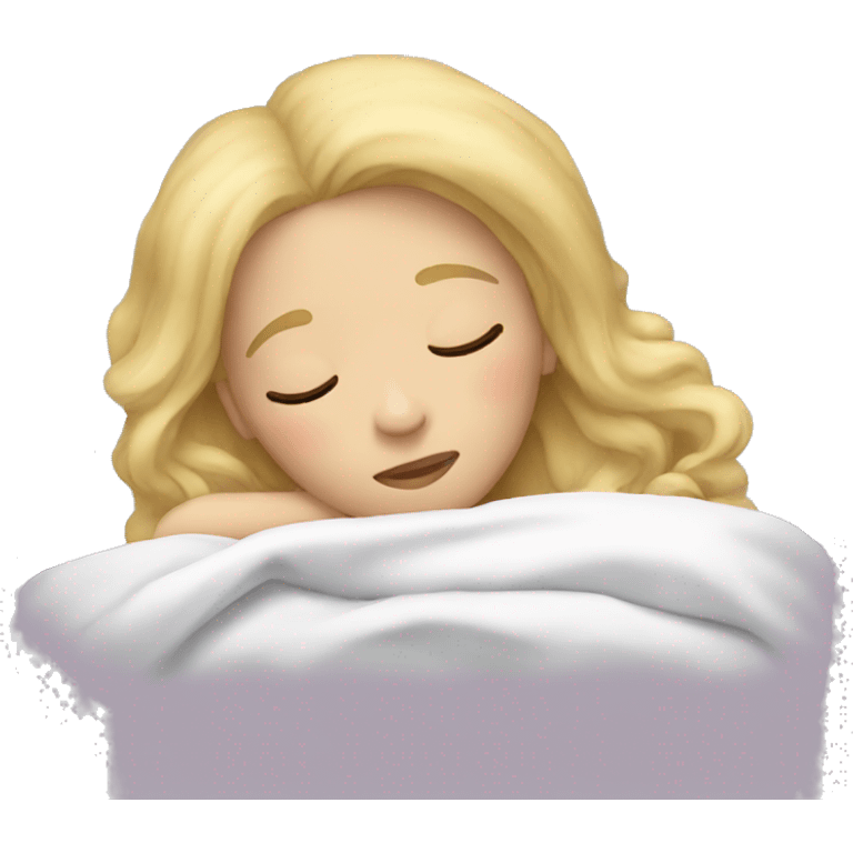 blonde girl sleeping emoji