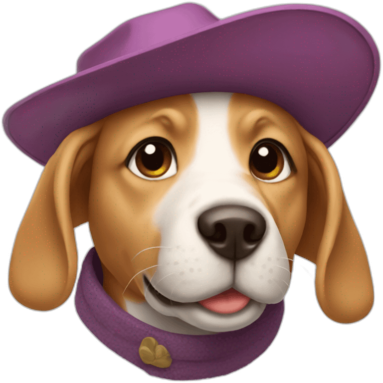 Dog with hat emoji