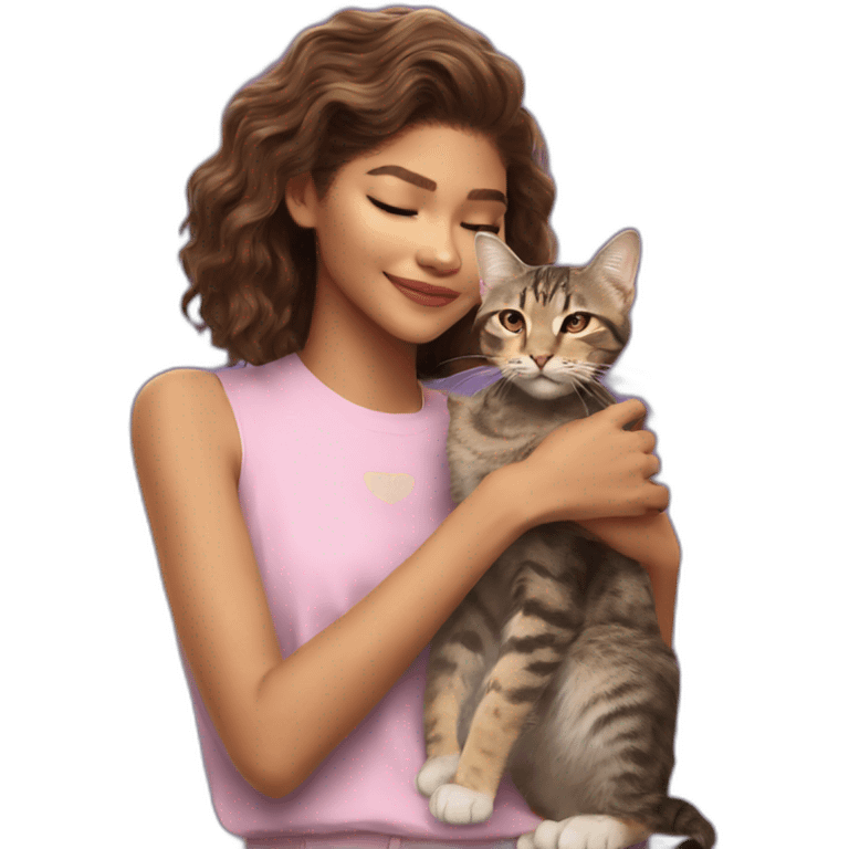 Zendaya petting a cat emoji