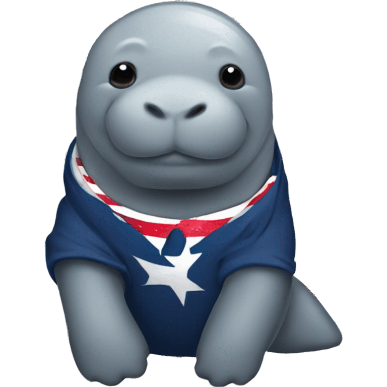 Patriotic manatee emoji