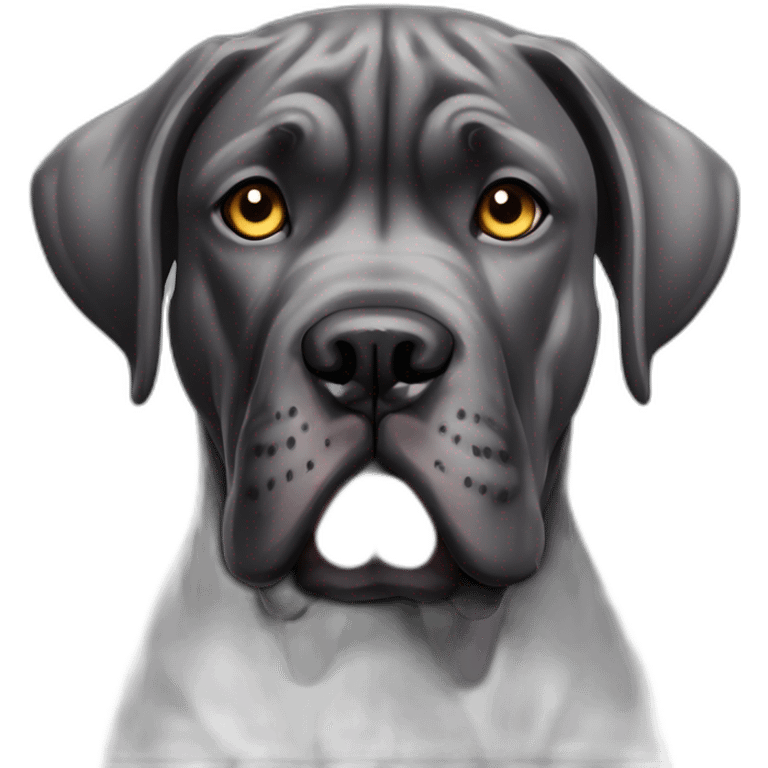 Cane corso gris Avec yeux bleux chiot emoji