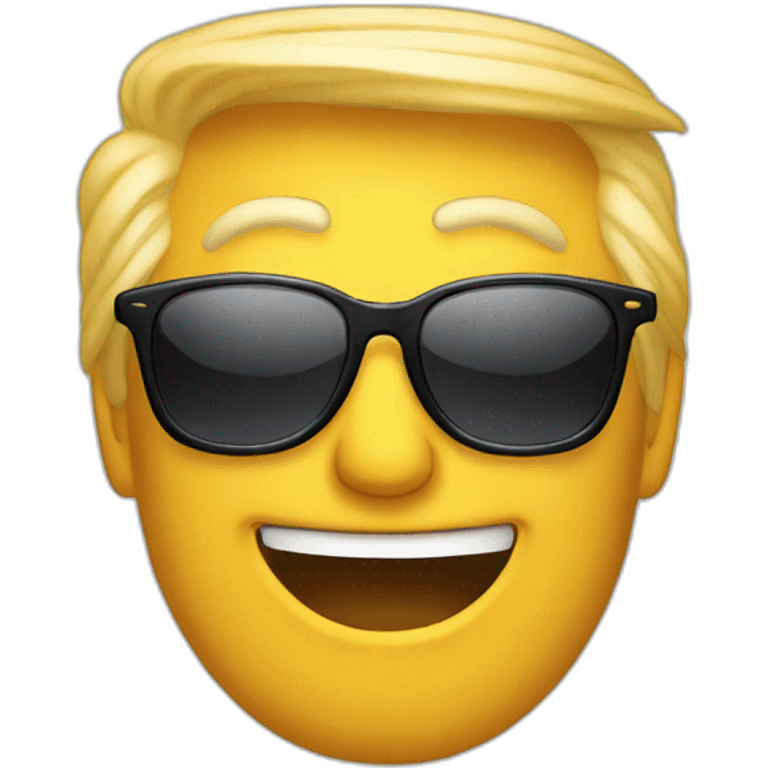 Trump laugh with sunglasses  emoji