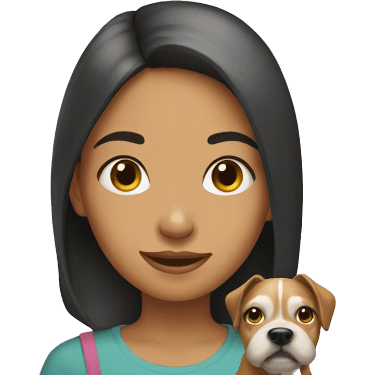 Girl with a dog emoji