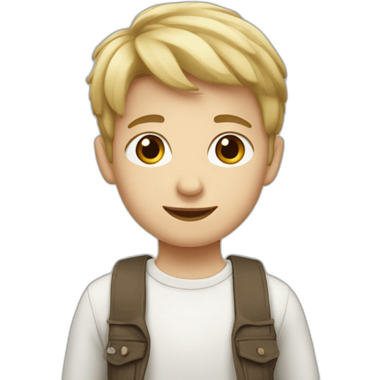 cute white french boy emoji