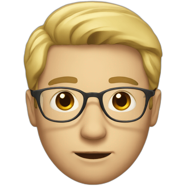 white man with glass emoji