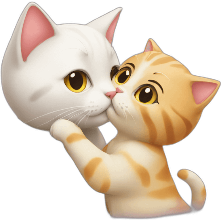 cat with kissing cat emoji