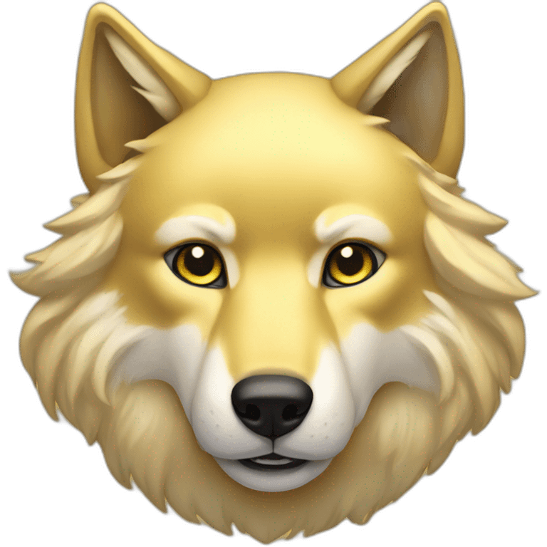 Gold wolf emoji