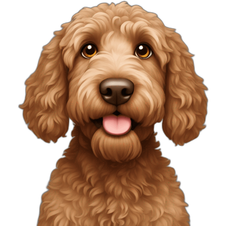 Brown Labradoodle emoji