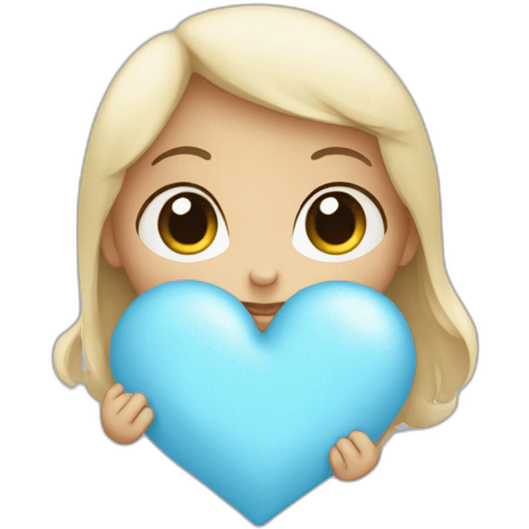 Baby Blue Heart emoji