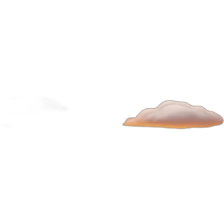 orange sunset with white clouds emoji