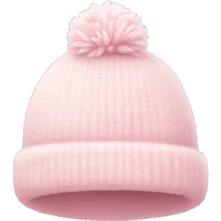 fluffy pastel pink winter hat emoji