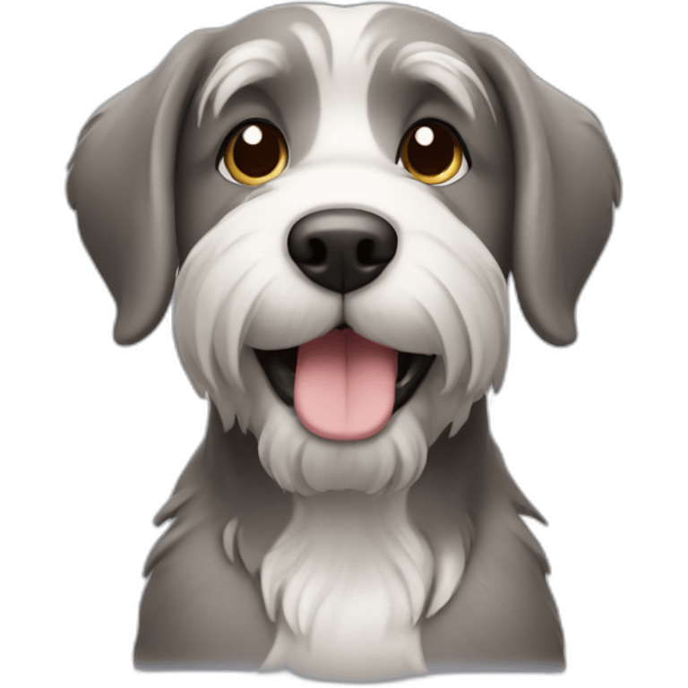 dog, schanuzer, female, cute emoji