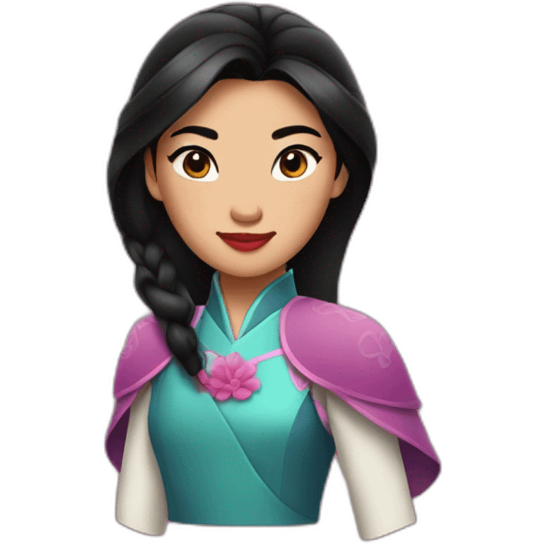 Mulan in fancy dress emoji