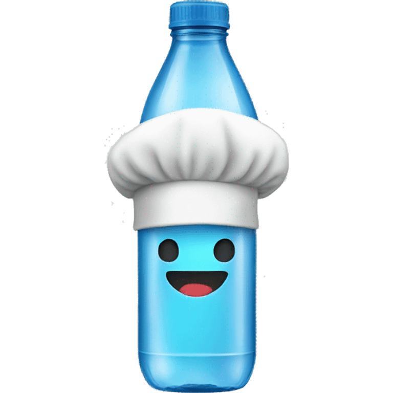 Water bottle with a chef hat  emoji