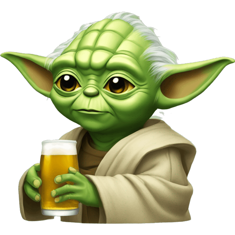 Yoda qui boit de la bière  emoji