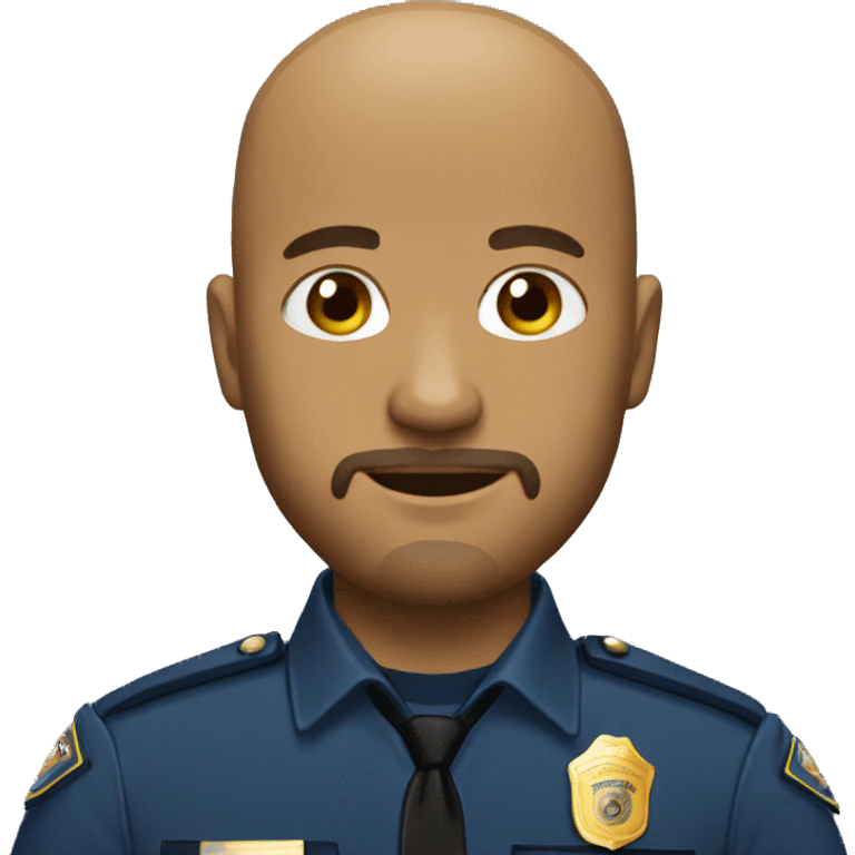 Bald man with light brown beard in police uniform  emoji