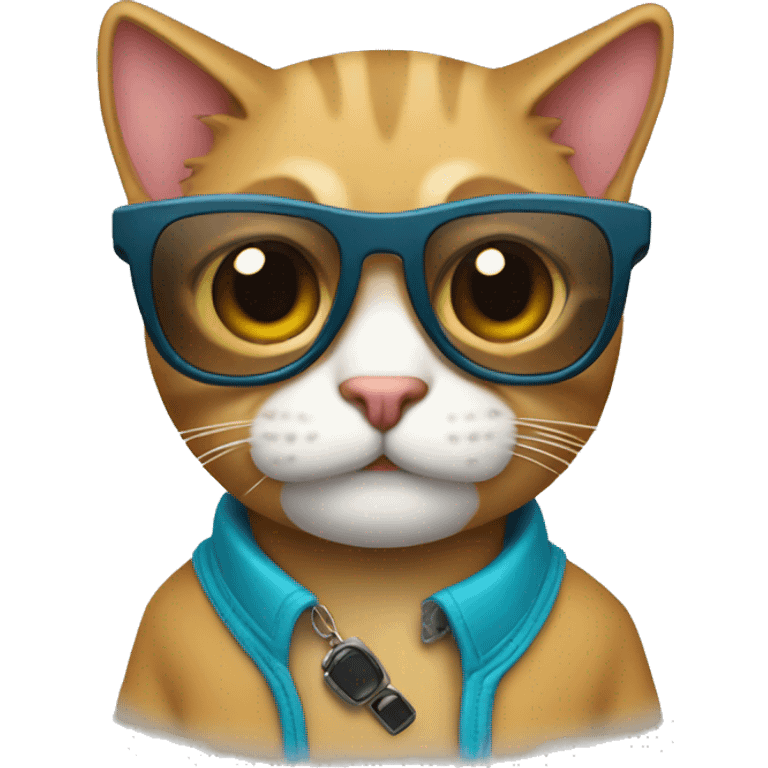 Gato con gafas emoji