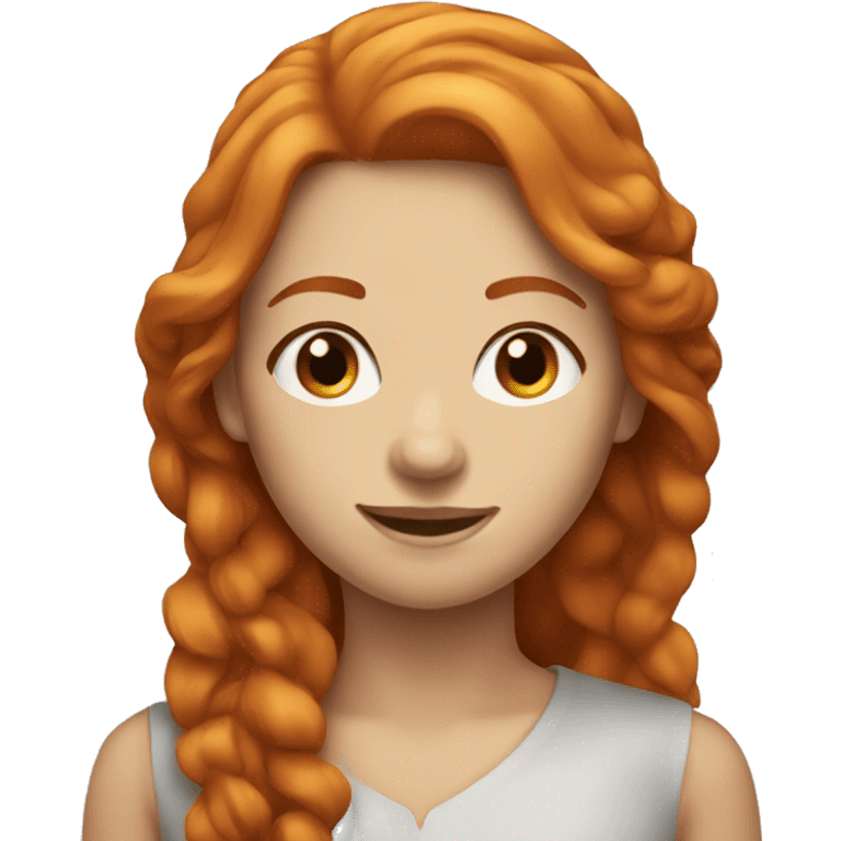 Long ginger haired beautiful woman emoji