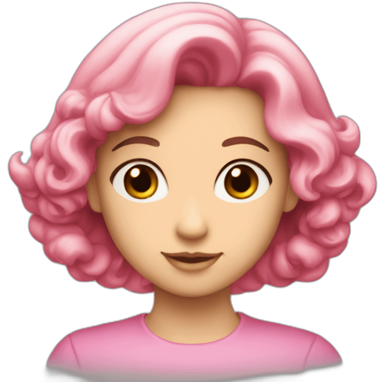 dauphin  de couleur rose emoji