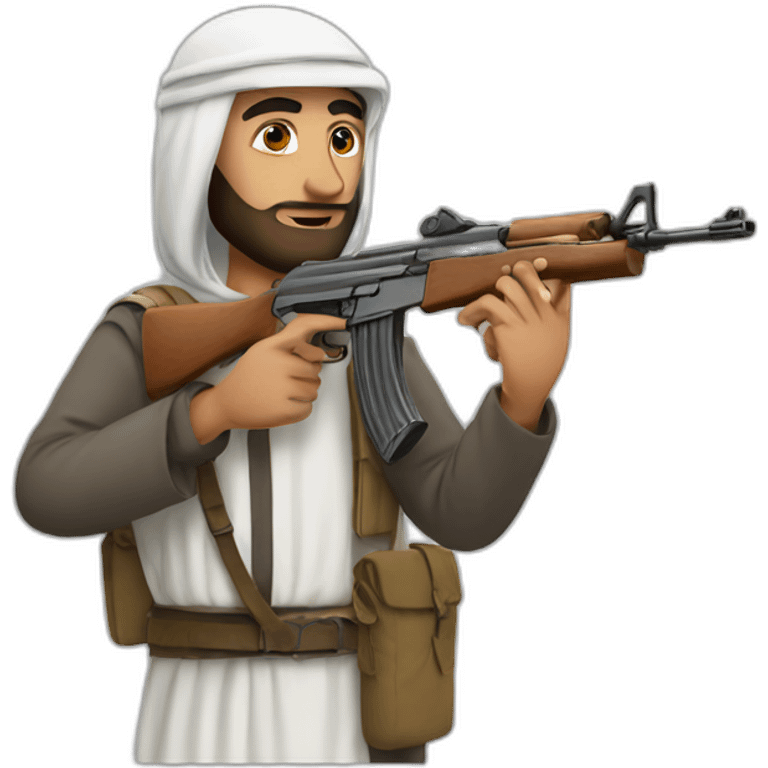 Arab holding an ak emoji