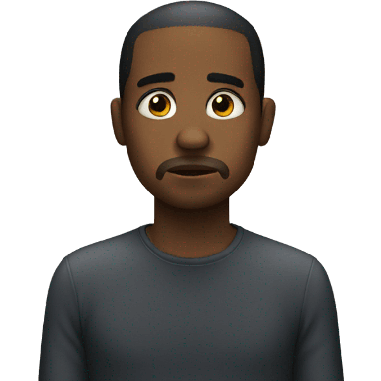 sad black man emoji