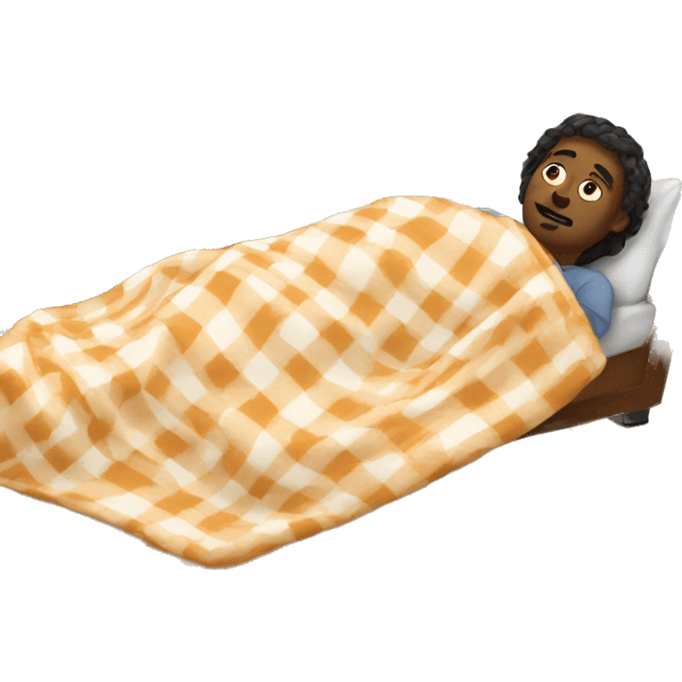 Laying down with a blanket  emoji